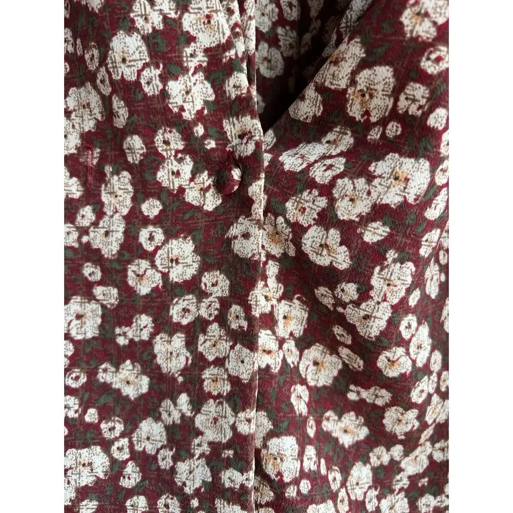 Impressions of CA Vtg 80s Bold Colorful WHIMSY FLORAL Spring Summer BLOUSE 10 - Picture 3 of 7